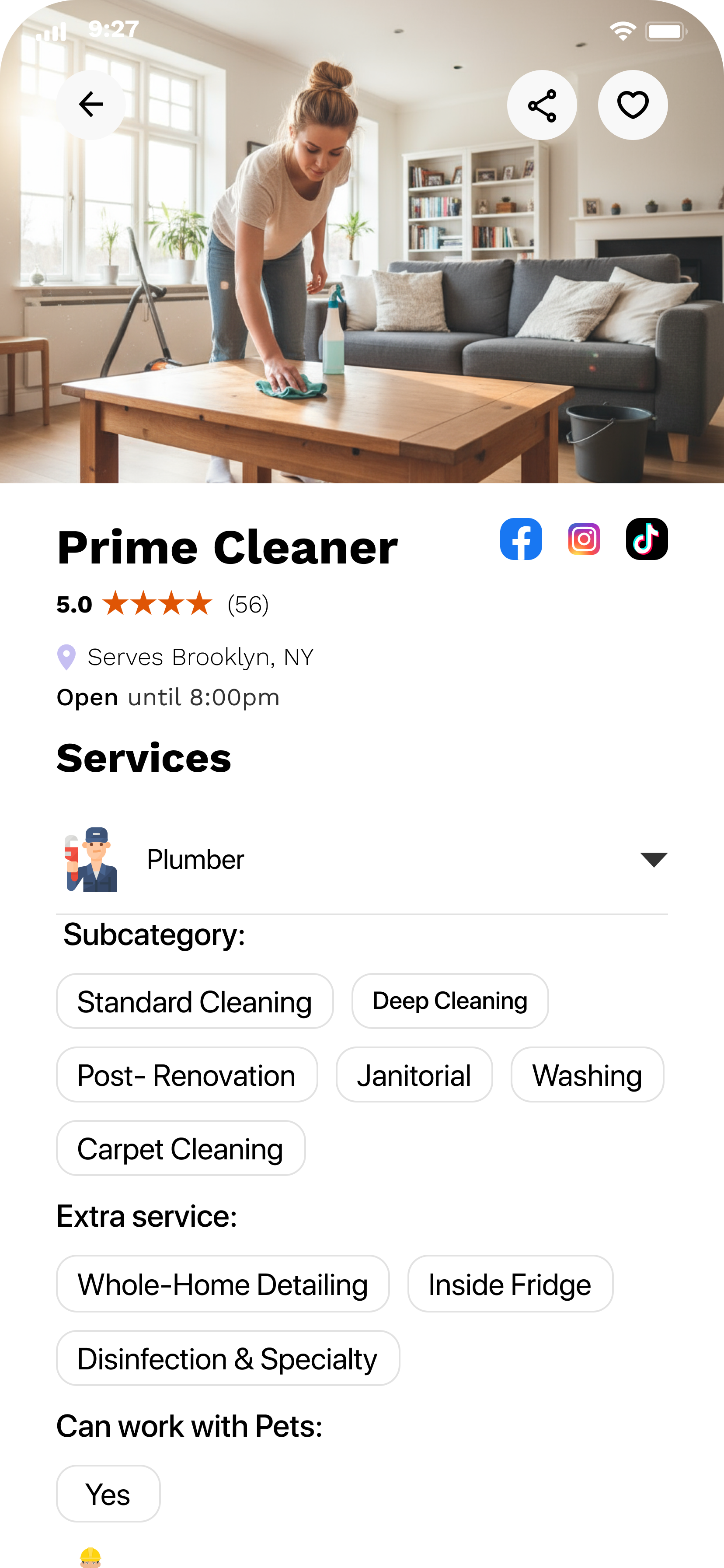 ServiPR mobile app - Confirm booking screen